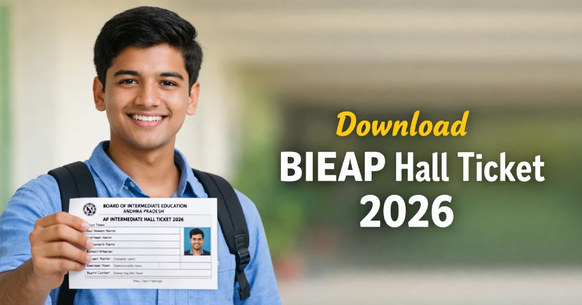 AP Inter Hall Ticket 2026 (OUT) at bie.ap.gov.in