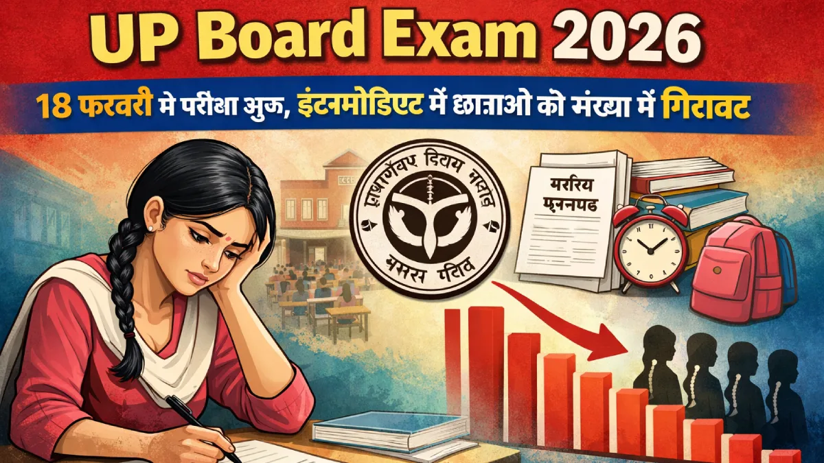 UP Board Exam 2026: 18 फरवरी से परीक्षा शुरू, इंटरमीडिएट में छात्राओं की संख्या में गिरावट